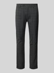 Slim fit stoffen broek met achterzakken, model 'MARCO CONNOR' van Jack & Jones Grijs / zwart - 4