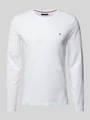 Regular Fit Longsleeve aus Viskose mit Label-Stitching von Tommy Hilfiger Weiß - 13