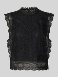 slim fit blousetop met katoen, viscose en lyocell model 'KARO' van ONLY - 6