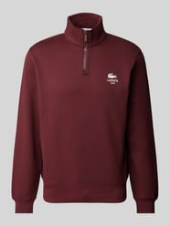 Sweatshirt mit Stehkragen Modell 'HERITAGE' von Lacoste Bordeaux - 6