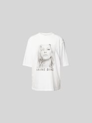 T-Shirt mit Label-Print von Anine Bing Weiß - 5