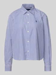 Korte boxy fit overhemdblouse met logostitching van Polo Ralph Lauren - 43