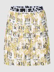 Faltenrock mit Allover-Muster von Versace Jeans Couture Weiß - 26