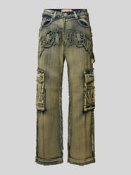 Baggy Fit Jeans mit Label-Stitching von REVIEW Blau - 40