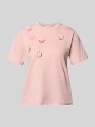 T-Shirt mit floralen Applikationen von Christian Berg Woman Pink - 31