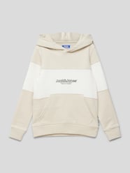 Hoodie mit Blockstreifen Modell 'JORLAKEWOOD' von Jack & Jones Beige - 33