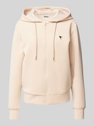 Sweatjacke mit Label-Applikation Modell 'OLYMPE' von Guess Activewear Beige - 28