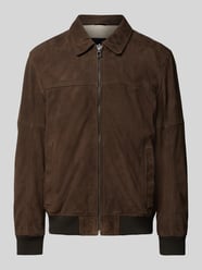 Lederblouson mit durchgehendem Reißverschluss Modell 'Laup' von JOOP! Collection Braun - 5