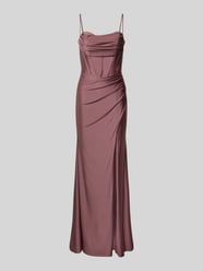 Abendkleid mit Schnürung und Gehschlitz von Mascara Pink - 24