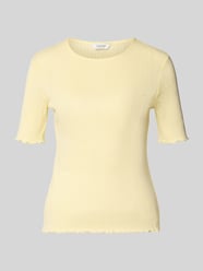 T-Shirt mit Wellensaum und Rundhalsausschnitt Modell 'UNICA' von b.young - 29