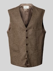 Gilet van een mix van wol en linnen met zijde van Carl Gross Beige - 37