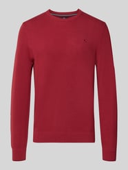 Regular fit gebreide pullover van zuivere katoen met labeldetail van LERROS - 20