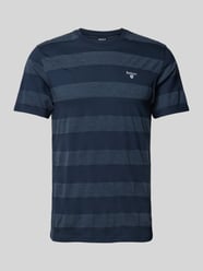 T-Shirt mit Label-Stitching Modell 'STENTON' von Barbour Blau - 42