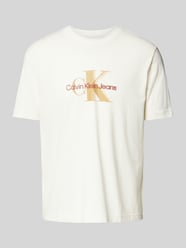 T-Shirt mit Label-Print und Rundhalsausschnitt von Calvin Klein Jeans - 46