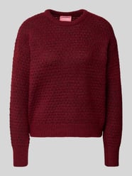 Gebreide pullover met ribboorden, model 'MILLY' van JJXX Bordeaux - 13