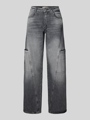 Wide leg jeans met strookzakken, model 'Lola' van ETIQUETT ESSENTIALS - 33