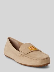 Instappers van echt suède van Lauren Ralph Lauren Beige - 15