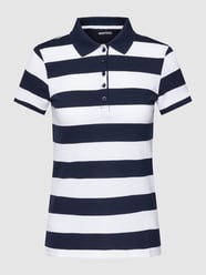 Poloshirt met streepmotief van Montego Blauw / turquoise - 2
