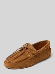 Loafers van echt leer met sierstrik van INUOVO - 44