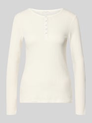 Longsleeve mit Rundhalsausschnitt und Knopfleiste von Christian Berg Woman - 42