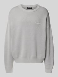 Oversized gebreide pullover met labelstitching van Pegador - 37