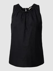 Blousetop met ronde hals van edc By Esprit Grijs / zwart - 33
