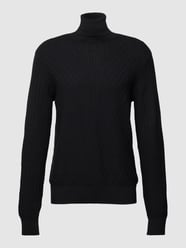 Strickpullover mit Strukturmuster von ARMANI EXCHANGE Schwarz - 14