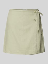 Ausgestellter Wickelrock Viskose-Leinen-Mix Modell 'CARO' von Only - 5