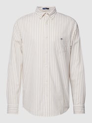 Freizeithemd mit Streifenmuster von Gant Beige - 9