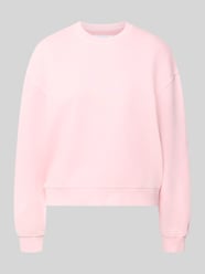 relaxed fit sweatshirt van pure katoen model 'Avan' van Samsøe Samsøe Fuchsia - 1