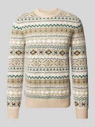 Strickpullover mit Rundhalsausschnitt Modell 'BLUDAVE' von Jack & Jones Premium Beige - 36