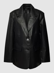 Oversized blazer in leerlook van Gina Tricot Zwart - 34