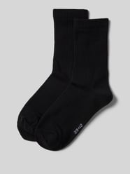 Socken mit elastischem Rippenbündchen im 2er-Pack von Snocks Schwarz - 13