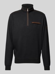 Sweatshirt mit Stehkragen von bugatti Grau - 29