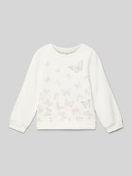 Comfort Fit Sweatshirt mit Schmetterling-Print von s.Oliver RED LABEL Beige - 12