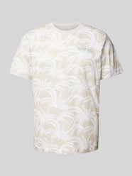 T-Shirt mit Allover-Muster von Tom Tailor Beige - 29