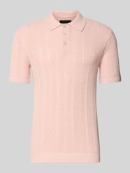 Slim Fit Poloshirt mit Knopfleiste von JACK & JONES Premium Pink - 16