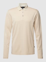 Poloshirt mit Strukturmuster Modell 'Pleins' von BOSS Weiß - 18