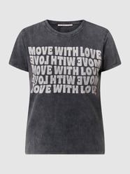 T-Shirt aus Bio-Baumwolle  von CATWALK JUNKIE Grau / Schwarz - 24
