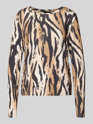 Shirt met lange mouwen en geribde ronde hals van monari - 12