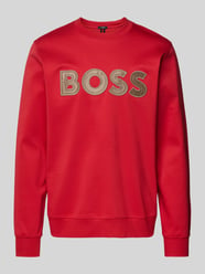 Sweatshirt mit Label-Stitching Modell 'Sharpe' von BOSS Rot - 41