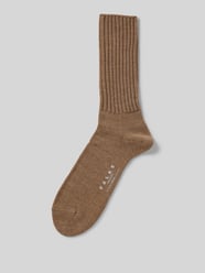 Socken aus Schurwoll-Mix mit Label-Detail Modell 'Nelson' von Falke Beige - 32