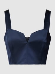 Crop Top mit Herz-Ausschnitt von Swing Blau - 2