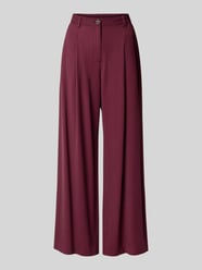 Wide Fit Stoffhose aus Viskose-Mix mit Bundfalten von Apricot Bordeaux - 8