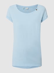 T-shirt van biologisch katoen, model 'Florah' van Ragwear Blauw - 35