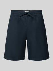 relaxed fit chinobermuda van mix van katoen en linnen van Pepe Jeans - 30