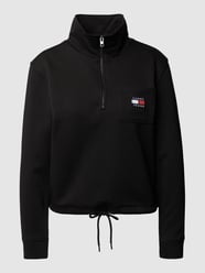 Sweatshirt mit Logo-Patch und Stehkragen von Tommy Jeans Schwarz - 41