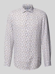 Slim Fit Business-Hemd aus Leinen mit Kentkragen von SEIDENSTICKER Beige - 7