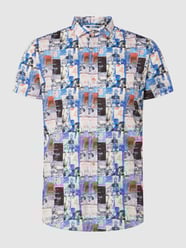 Slim fit vrijetijdsoverhemd van katoen van A Fish Named Fred Blauw - 19