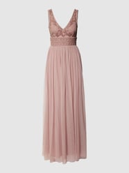 Abendkleid mit Zierbesatz von LACE & BEADS Pink - 45